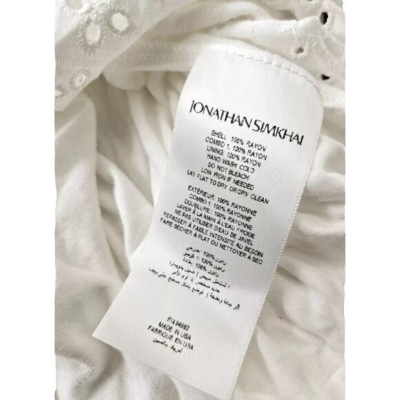 Jonathan Simkhai Dress Eyelet Size Medium NWT - Picture 9 of 12